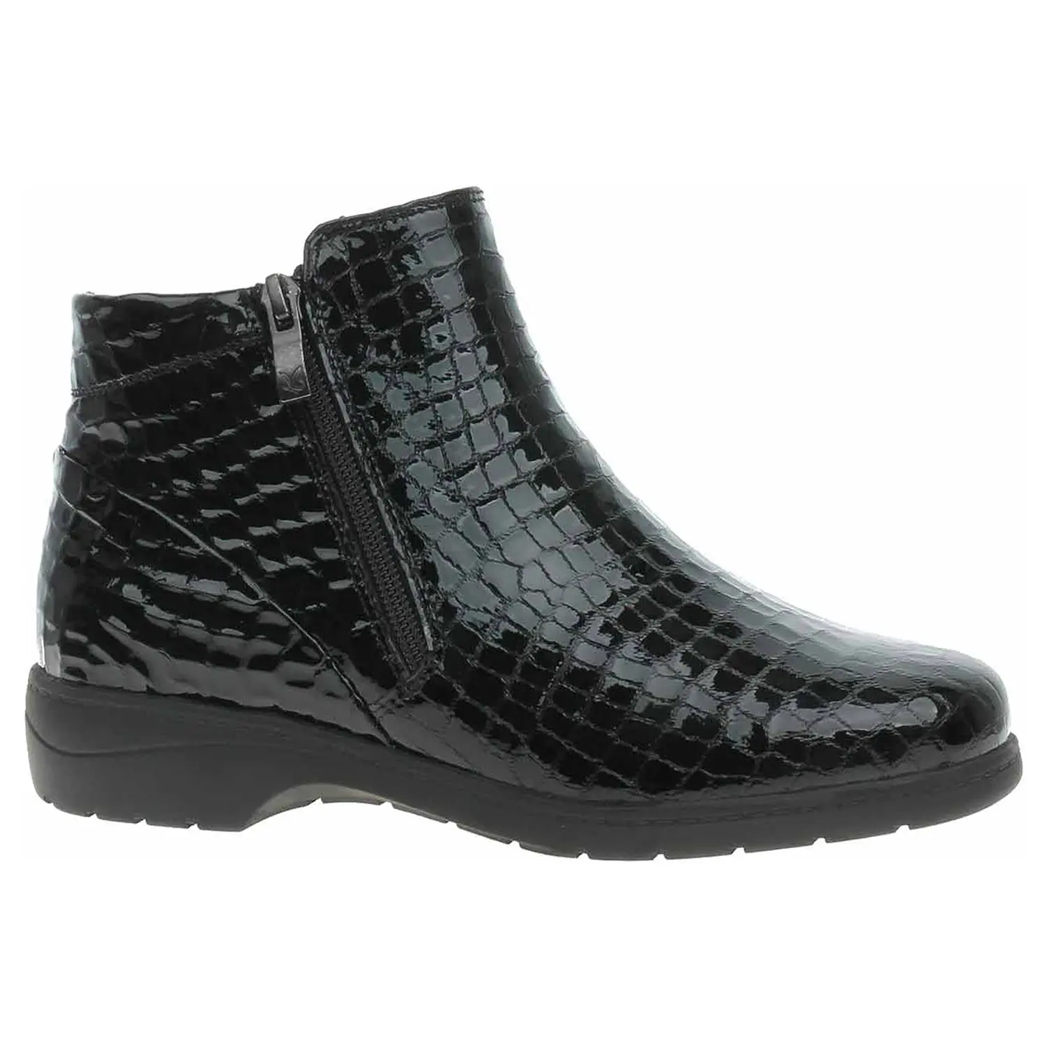 Dámské polokozačky Caprice 9-25305-41 black croco 36