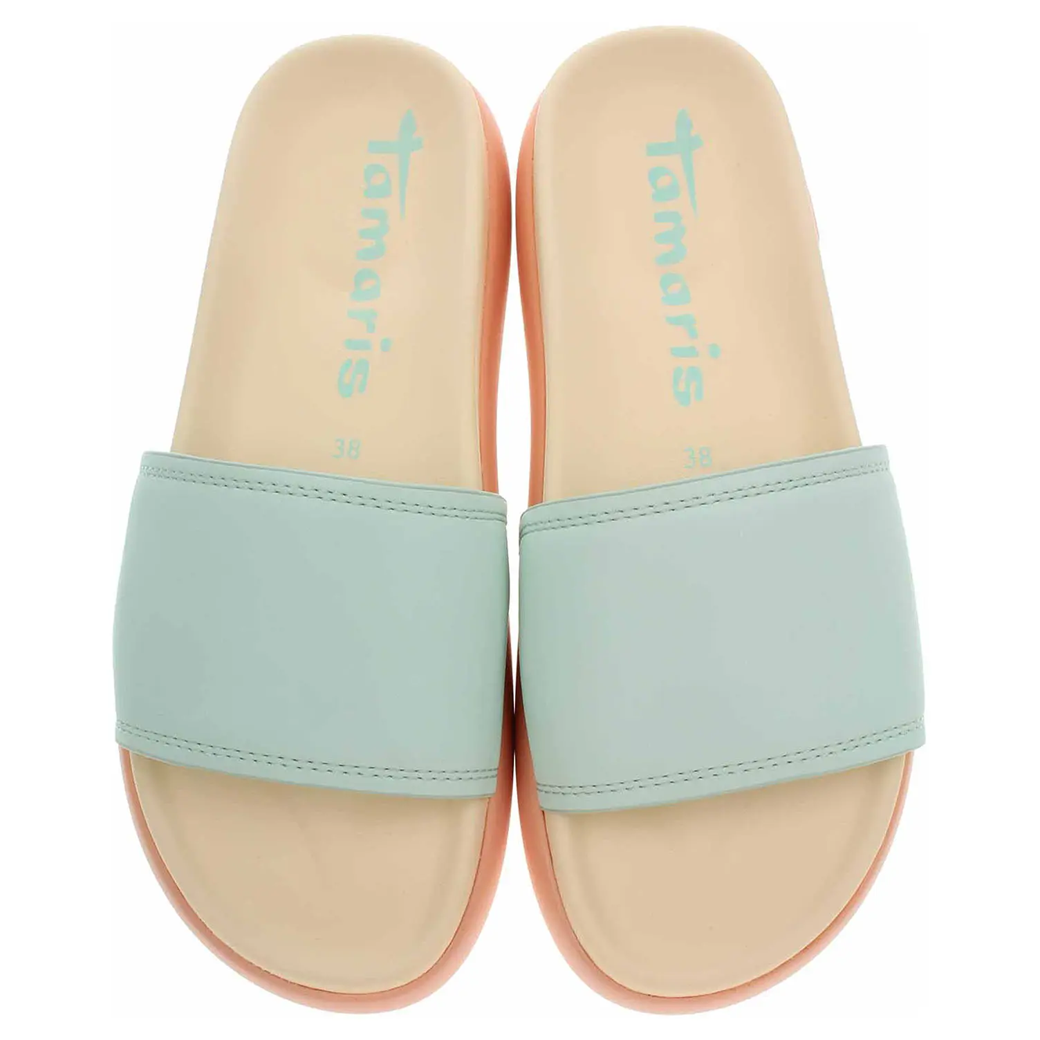 Dámské plážové pantofle Tamaris 1-27511-44 mint comb 39