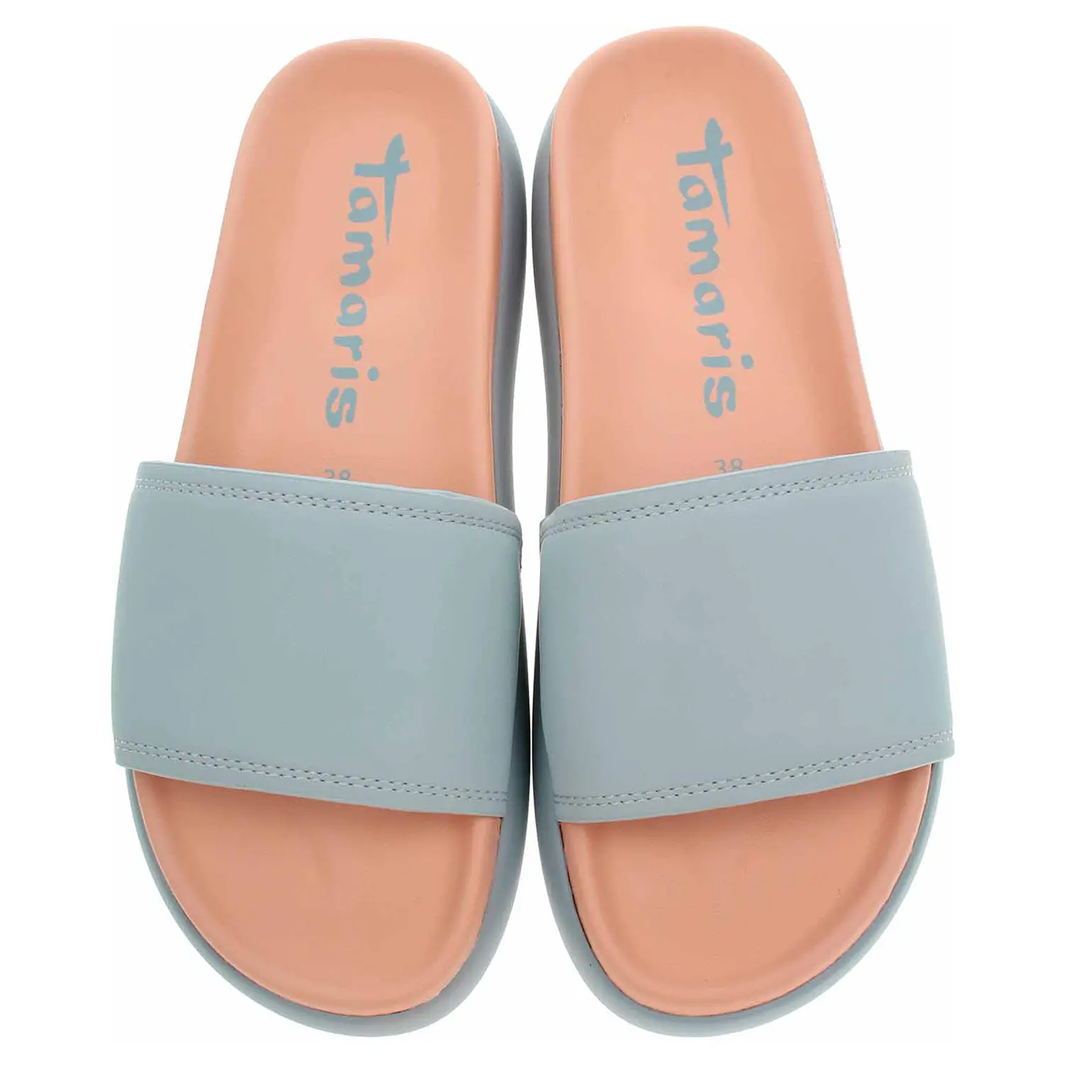Dámské plážové pantofle Tamaris 1-27511-44 lt.blue comb 38