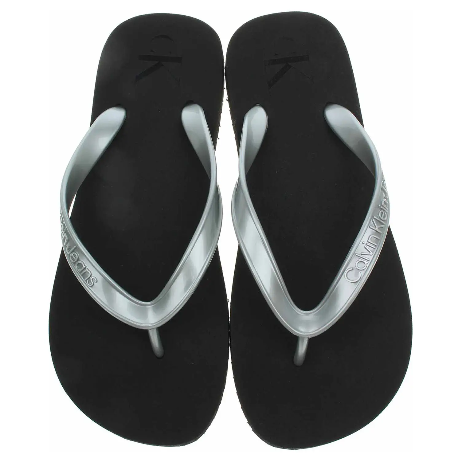 Dámské plážové pantofle Calvin Klein YW0YW01719 00T Black-Silver 37