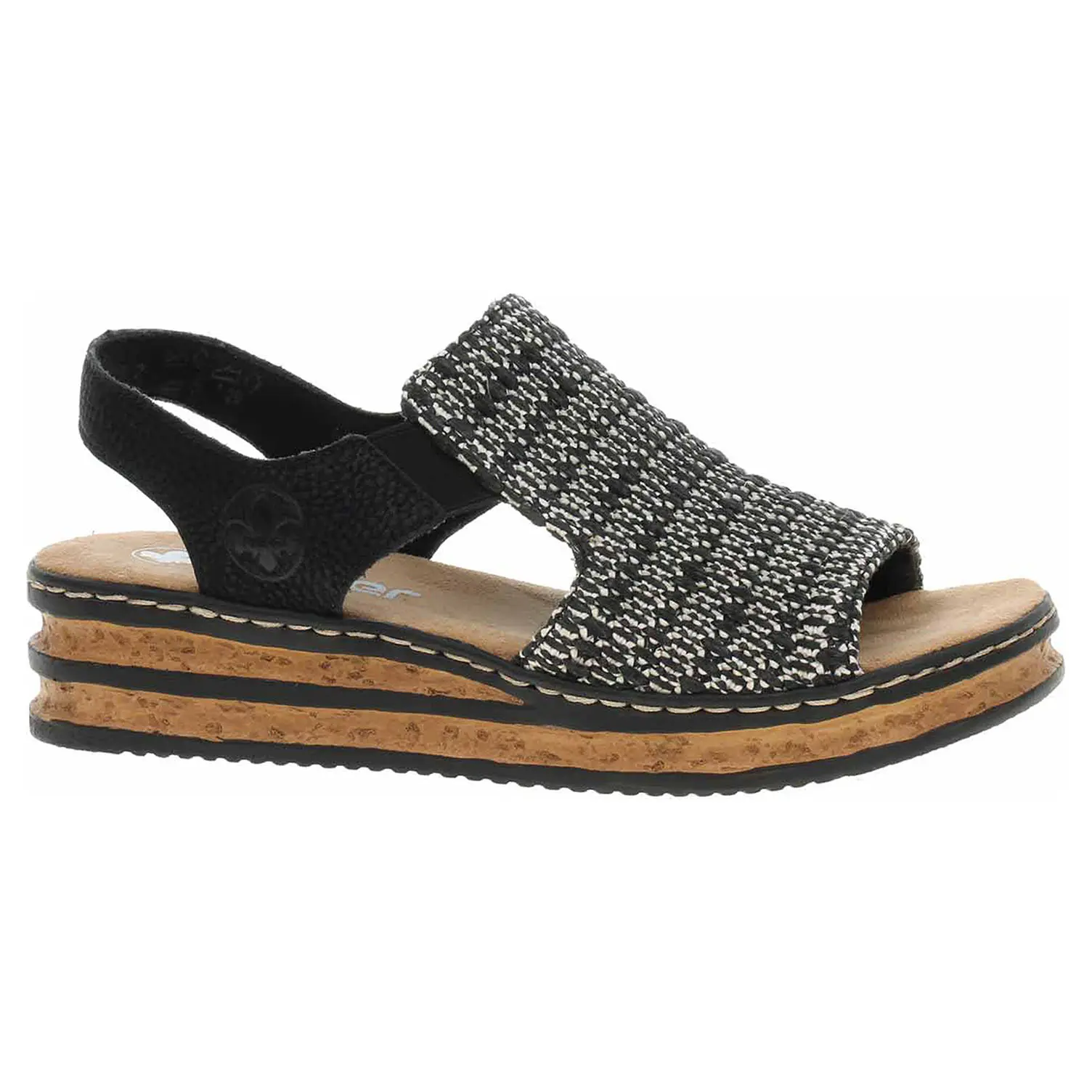 Dámské sandály Rieker 62971-00 schwarz kombi 38