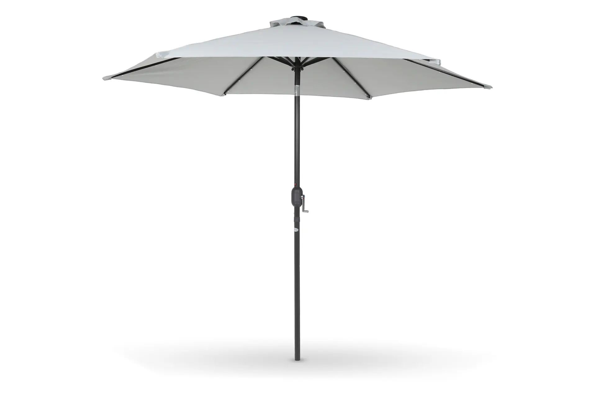 Home&Garden Zahradní slunečník Malta 270 cm Grey / Light Grey s LED osvětlením