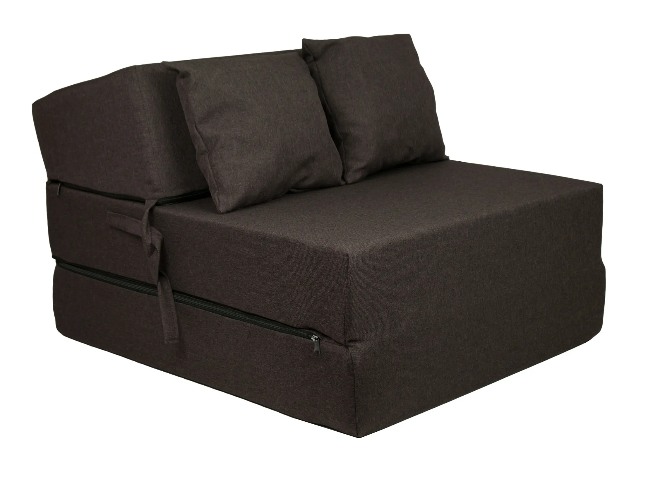 Fimex Rozkládací křeslo - matrace pro hosty Comfort Sawana hnědé 70x200x15 cm