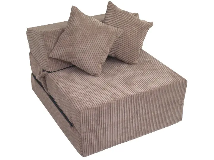 Fimex Rozkládací křeslo - matrace pro hosty Lincol hnědé 70x200x15 cm