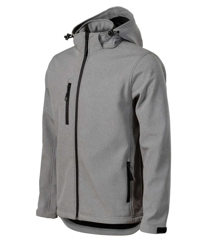 522 Softshellová bunda pánská Performance tmavě šedý melír vel.4XL