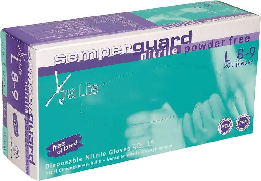 Rukavice SEMPERGUARD modré zdravotní rukavice CE CAT. I box