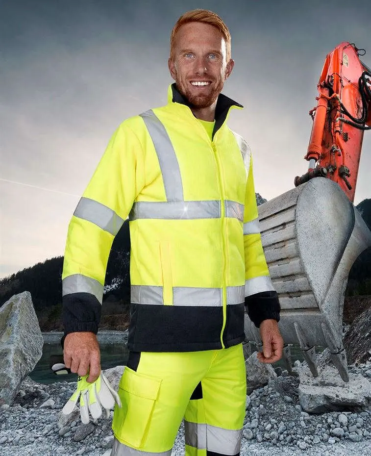 Mikina fleecová hi-viz žlutá REF401 vel.S