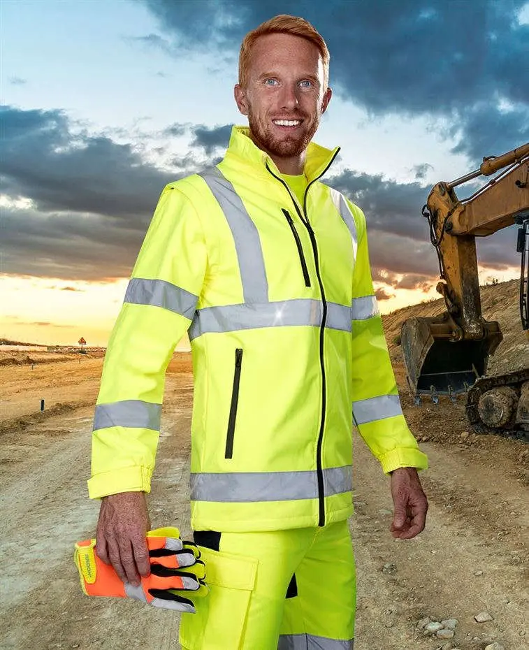 Bunda softshelová hi-viz