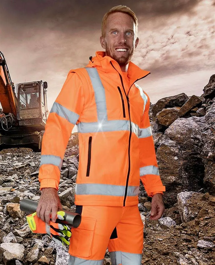 Bunda softshelová hi-viz