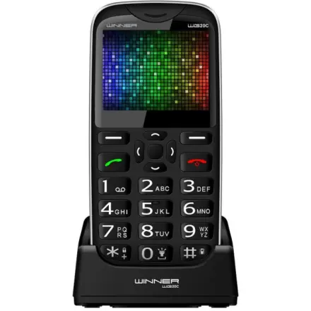 Winner Tlačítkový telefon senior WG 20C 4G black