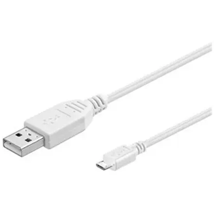 PremiumCord Kabel micro USB 2.0, A-B 20cm, bílá