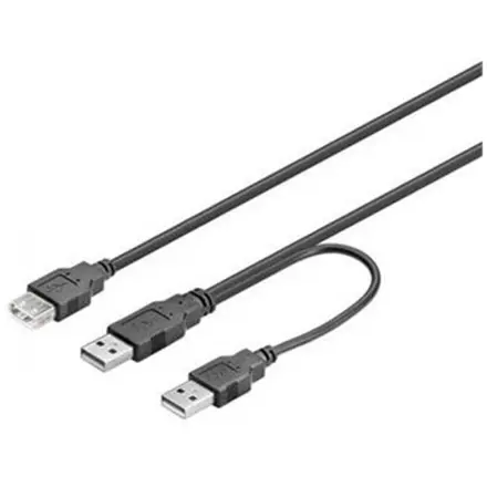 PremiumCord USB 2.0 napájecí Y kabel A/M+A/M-A/F, ku2y01