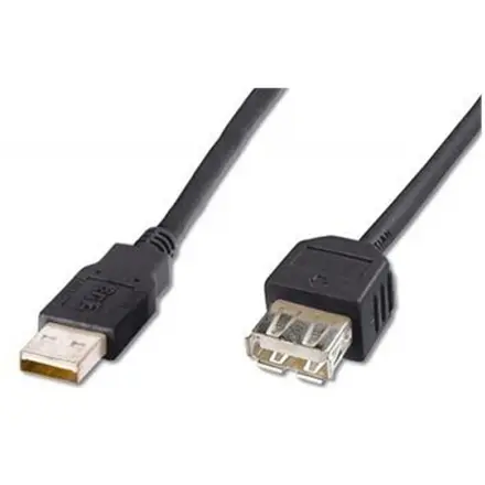 PremiumCord USB 2.0 kabel prodlužovací, A-A, 0,5m, černý, kupaa05bk