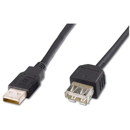PremiumCord USB 2.0 kabel prodlužovací, A-A, 20cm černá