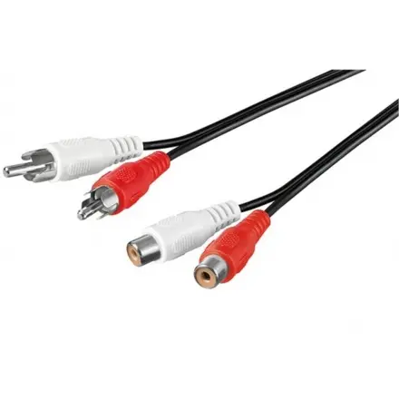 PREMIUMCORD Kabel prodlužovací audio 2x Cinch - 2x Cinch (RCA, M/F) 3m