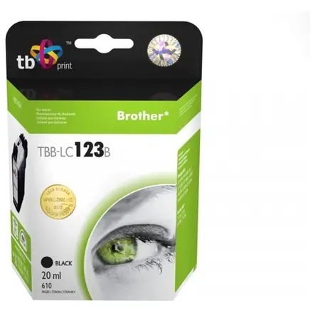 TB Ink.kazeta kompatibilni s Brother LC123BK 100 new TBB-LC123B