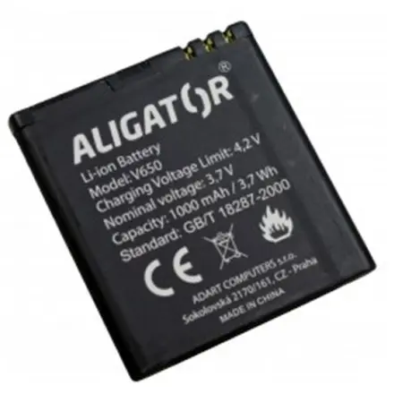 Aligator baterie V650, Li-Ion 1000 mAh