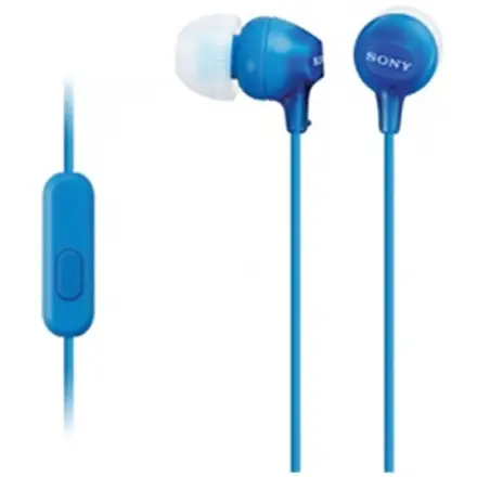 SONY sluchátka MDR-EX15AP, handsfree, modré