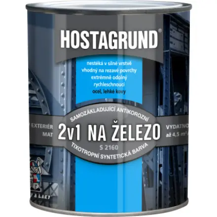 Hostagrund 2v1 S2160 základní i vrchní barva na kov, 0280 palisandr, 600 ml