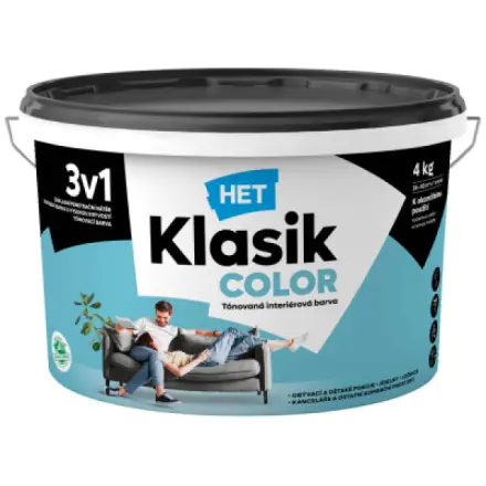 Het Klasik Color malířská barva, 0477 modrý karibik, 4 kg