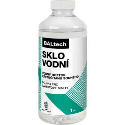 BALTECH vodní sklo, pro namíchání šamotové lepící malty, 1 l