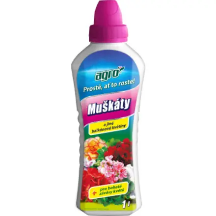 Agro kapalné hnojivo pro pelargonie a jiné balkónové květiny, 1 l