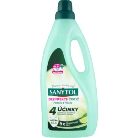 AC Marca Sanytol Dezinfekce čistič podlahy & plochy limetka 4 účinky, 1 l