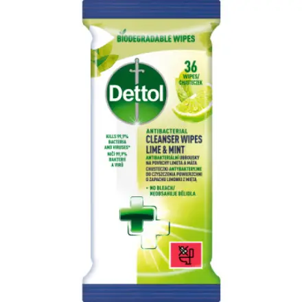 Dettol Univerzální čistící ubrousky limetka a máta, 36 ks