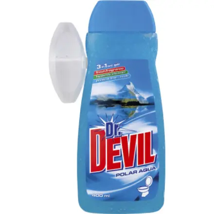 Dr. Devil WC gel  košíček Polar Aqua 400 ml