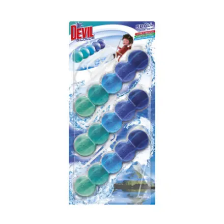 Dr. Devil WC Bicolor 5ball závěsný WC blok Polar aqua 3 x 35 g
