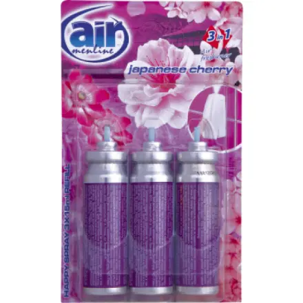 Air Menline Japanese Cherry Happy Osvěžovač náhradní náplň 3 x 15 ml sprej