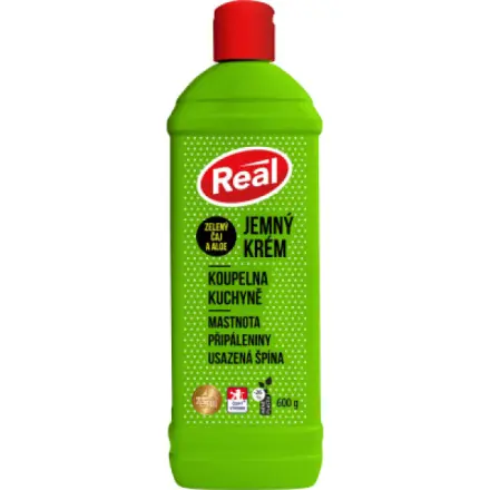 REAL Jemný čistící krém Zelený čaj a aloe 600 g