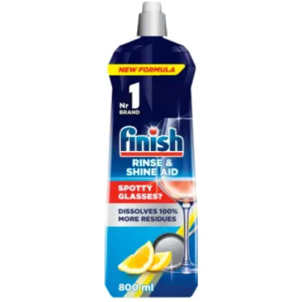 Finish Shine & Dry Lemon, leštidlo do myčky na nádobí, 800 ml
