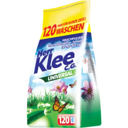 HERR KLEE Prací prášek HERR KLEE, univerzální, 10 kg, 120 PD
