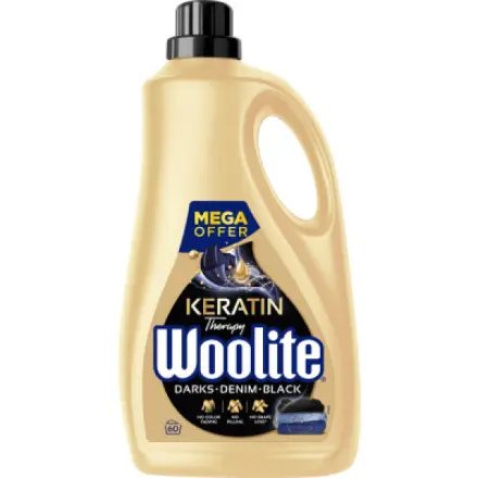 WOOLITE Keratin Therapy Darks Denim Black tekutý prací přípravek 60 praní 3,6 l