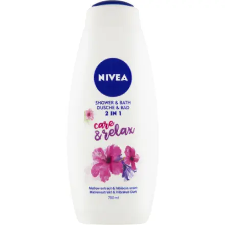Beiersdorf Nivea Care & Relax sprchový gel & pěna do koupele, 750 ml