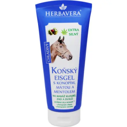 Koňský eisgel konopí-máta-mentol HERBAVERA 200ml