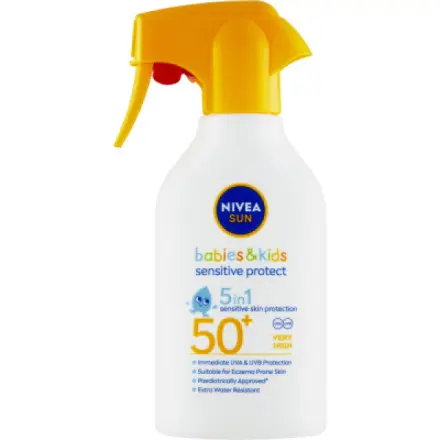 Beiersdorf Nivea Sun Protect & Care OF 50 dětský sprej na opalování, 270 ml