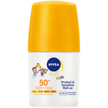 Nivea Sun Kids Sensitive protect & play OF 50 dětské mléko na opalování, 50 ml
