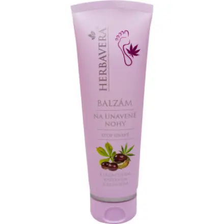 Herbavera Zklidňující balzám na unavené nohy s legactifem, kaštanem koňským a konopím, 120 ml