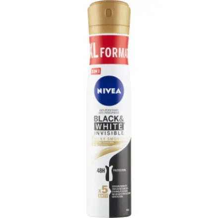 Nivea Black & White Invisible Silky Smooth sprej antiperspirant 200 ml