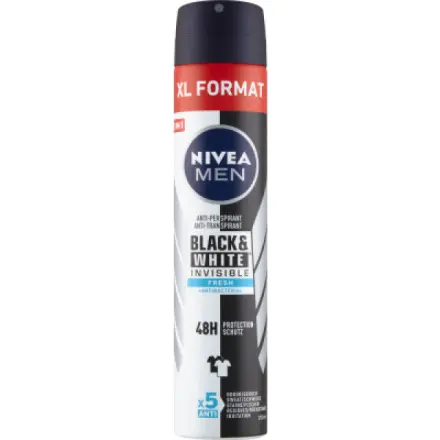Nivea Men Black & White Invisible Fresh sprej antiperspirant 200 ml