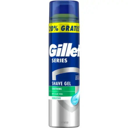 Gillette Series Shave Protection gel na holení, 200 ml, 20 % zdarma