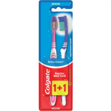 Colgate Extra Clean zubní kartáček střední 2 ks