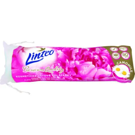 Odličovací tampony LINTEO PREMIUM, CHAMOMILE AROMA, 80 ks