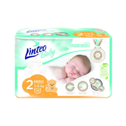 Linteo Baby Dětské plenky PREMIUM MINI 3-6kg 34ks