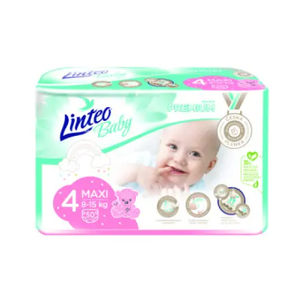 Linteo Baby Premium Maxi dětské pleny 8 až 15 kg, 50 ks