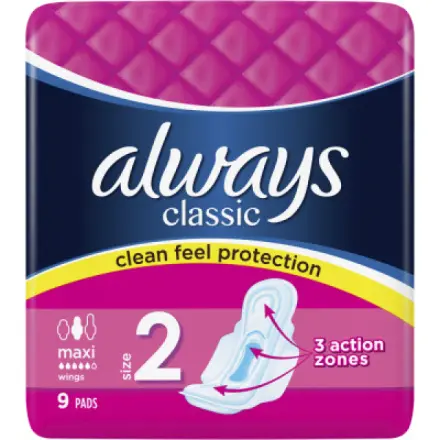 Always vložky Classic 9ks Maxi