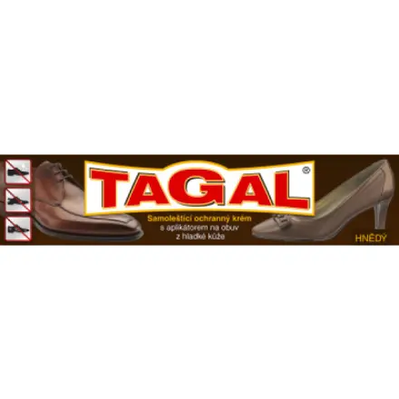 Tagal Hnědý samolešticí ochranný krém na obuv 50 g