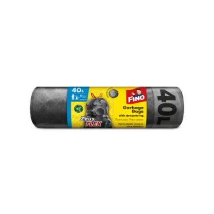 Fino Zeus Flex pytle na odpad, zatahovací, 32 µ, 55 × 57 cm, 40 l, 12 ks